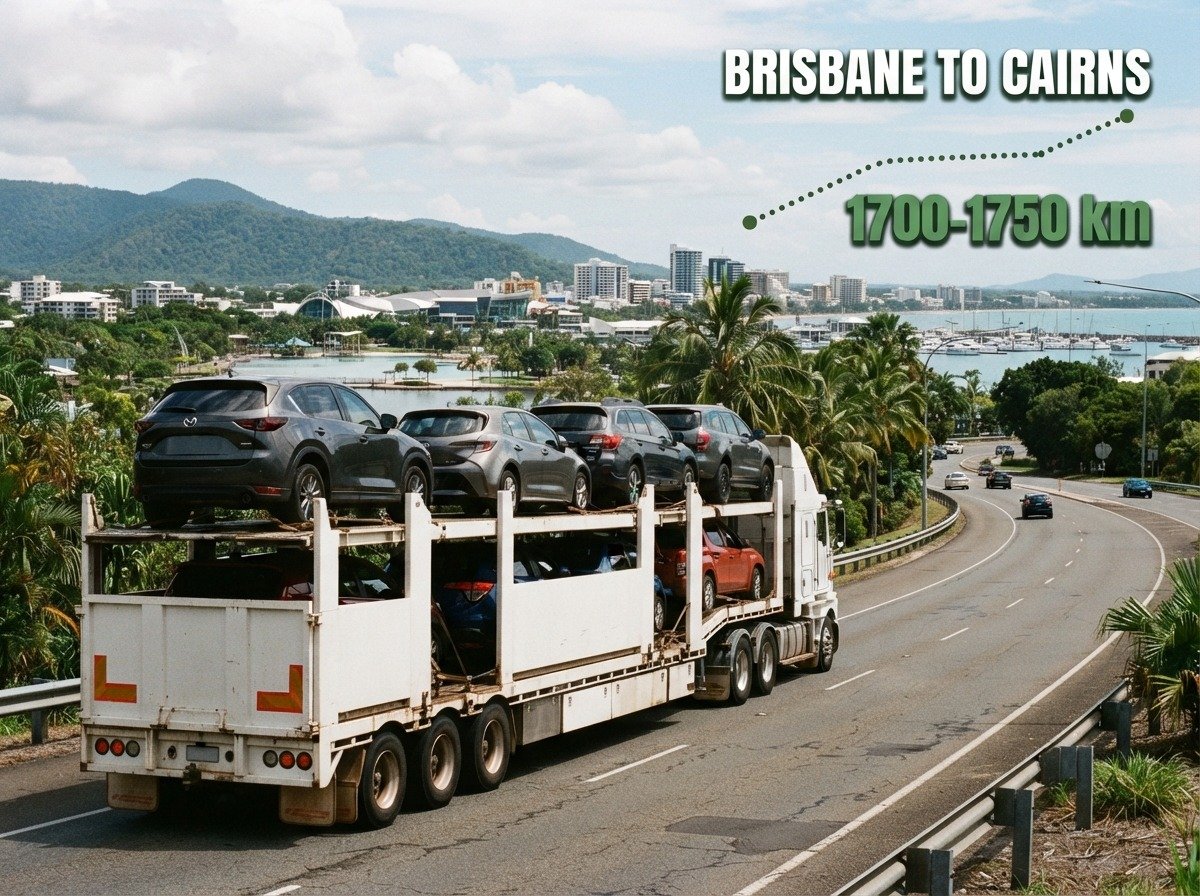  Vehicle being transported from Brisbane to Cairns via Bruce Highway