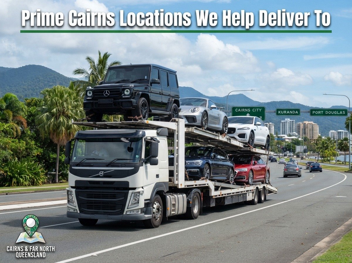 Cairns delivery areas covered by Fast Car Carrier vehicle transport
