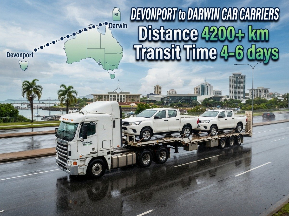  Vehicle being transported from Devonport to Darwin via Bass Strait ferry
