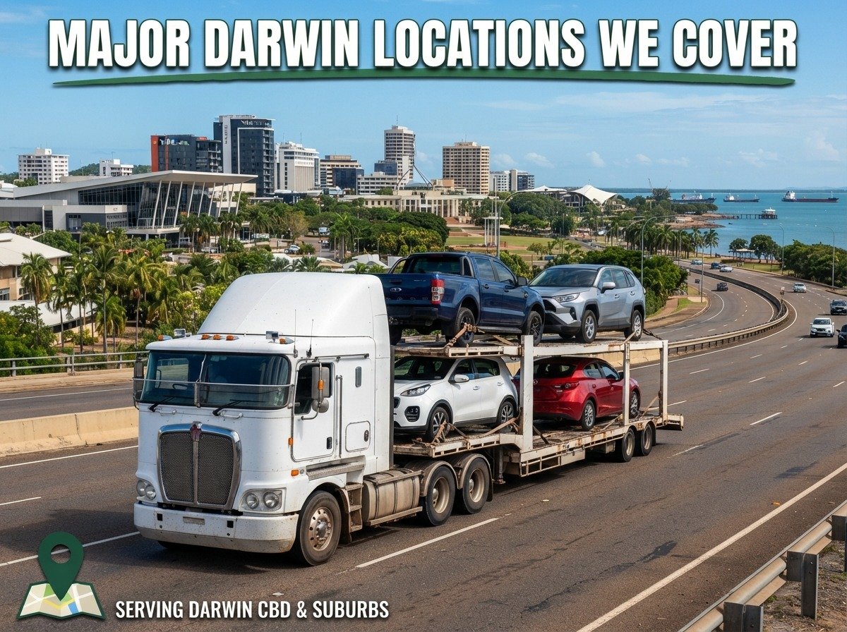  Darwin delivery areas covered by Fast Car Carrier vehicle transport 