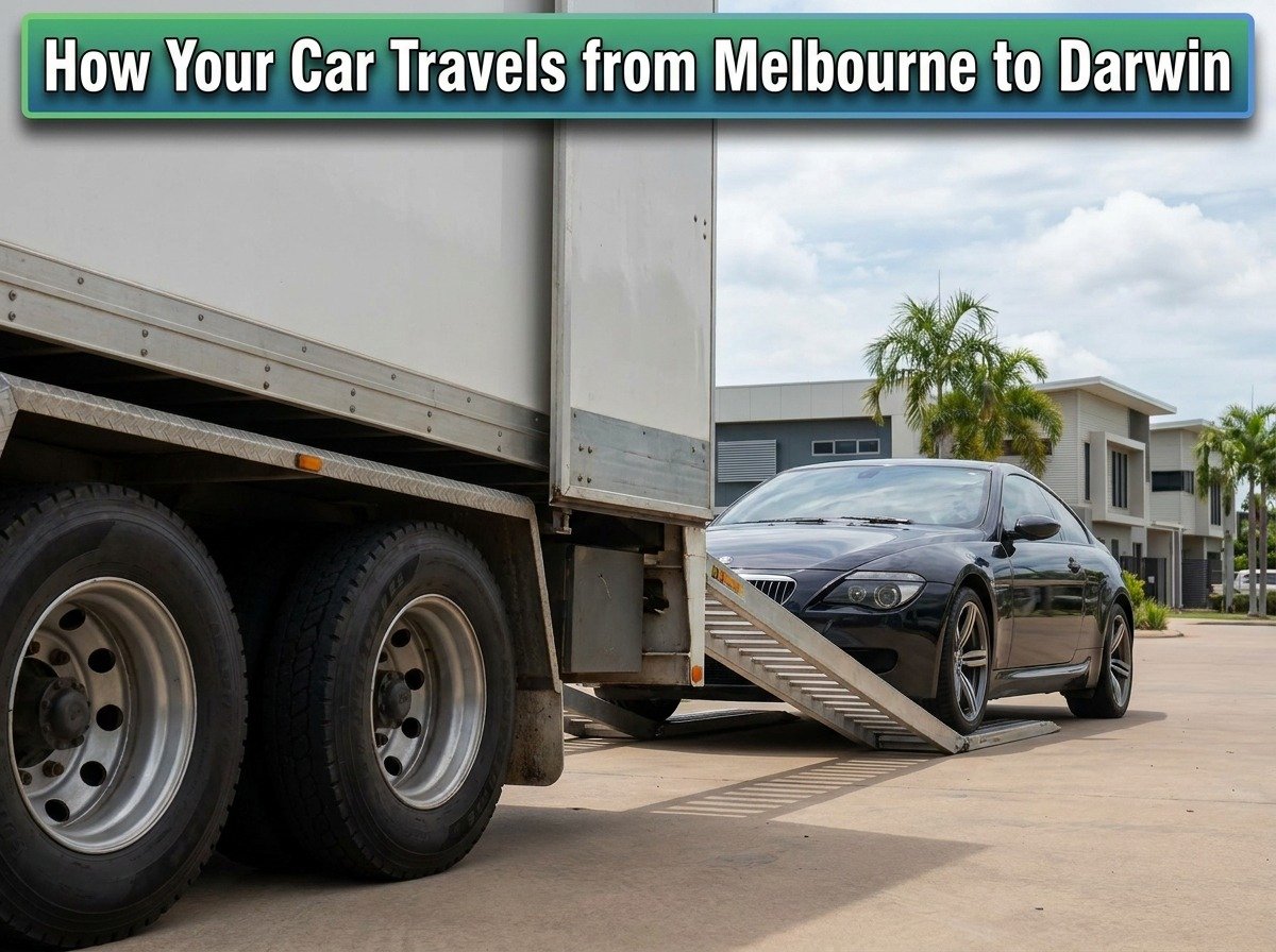  Vehicle prepared for interstate transport from Melbourne to Darwin 