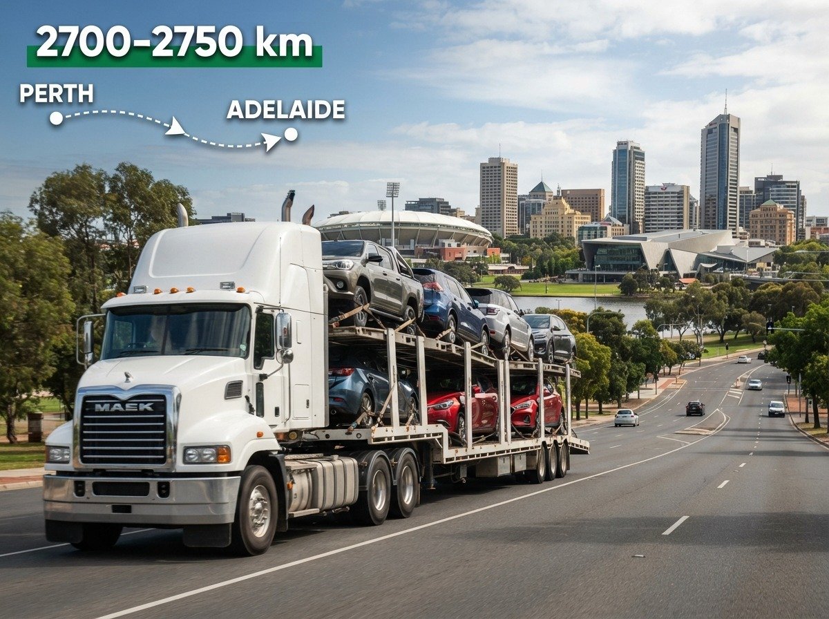  Vehicle being transported from Perth to Adelaide via Eyre Highway