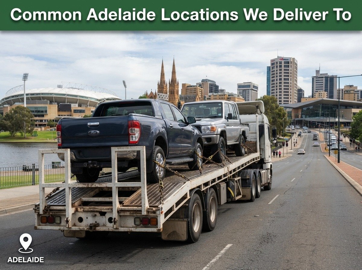 Adelaide delivery areas covered by Fast Car Carrier vehicle transport