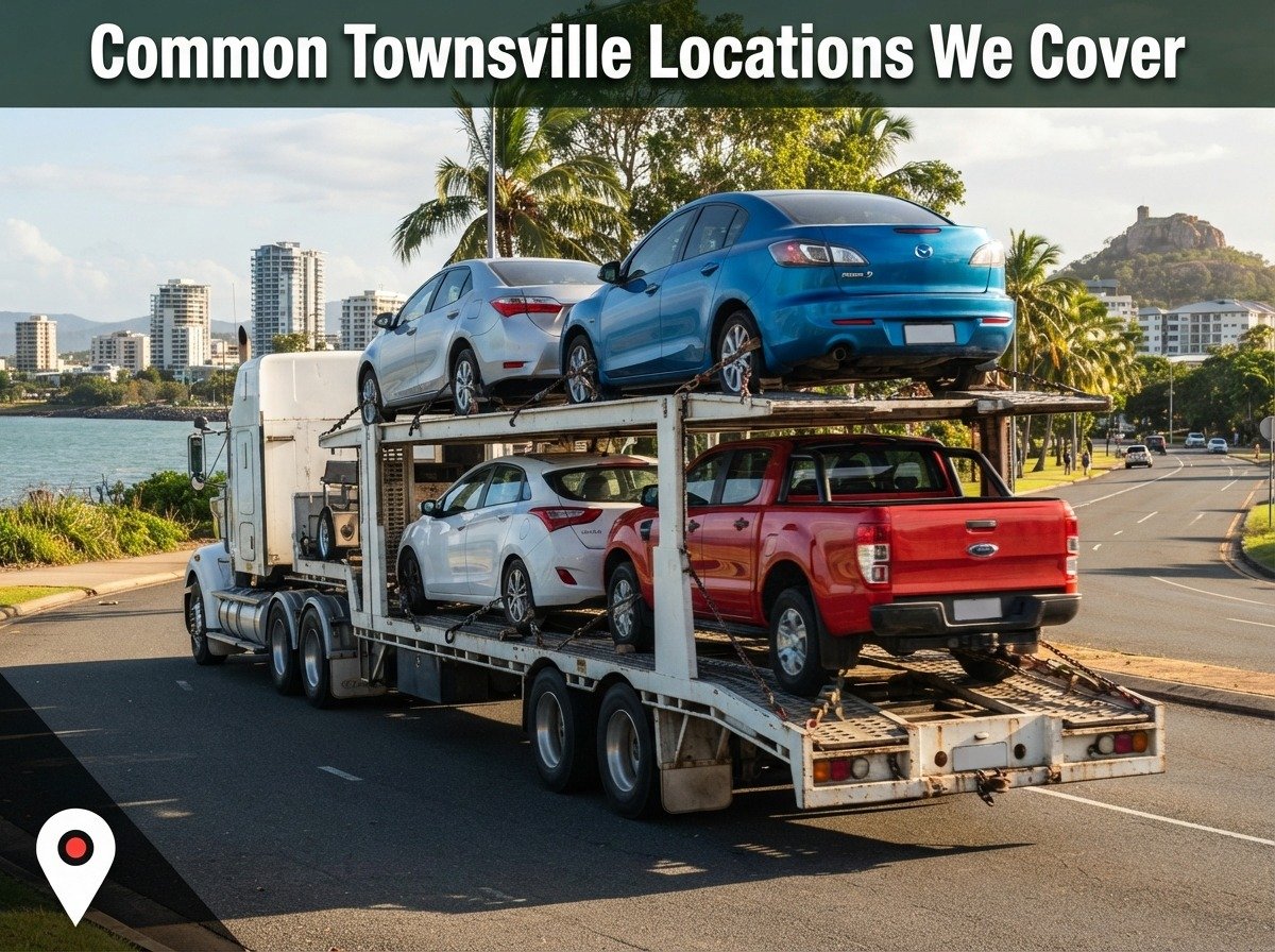  Townsville delivery areas covered by Fast Car Carrier vehicle transport
 